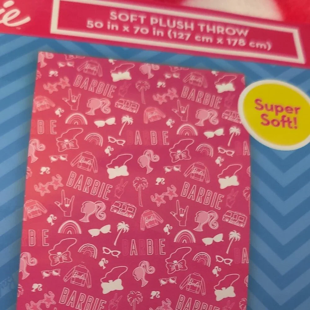 NWT - BARBIE SOFT PLUSH THROW